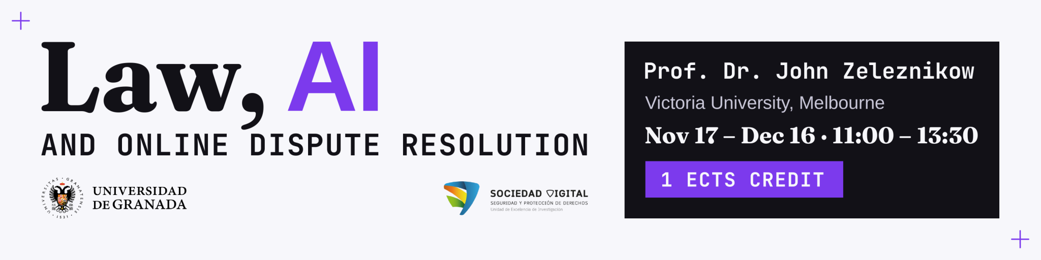Curso «Artificial Intelligence, Law and Online Dispute Resolution» con el profesor John Zeleznikow